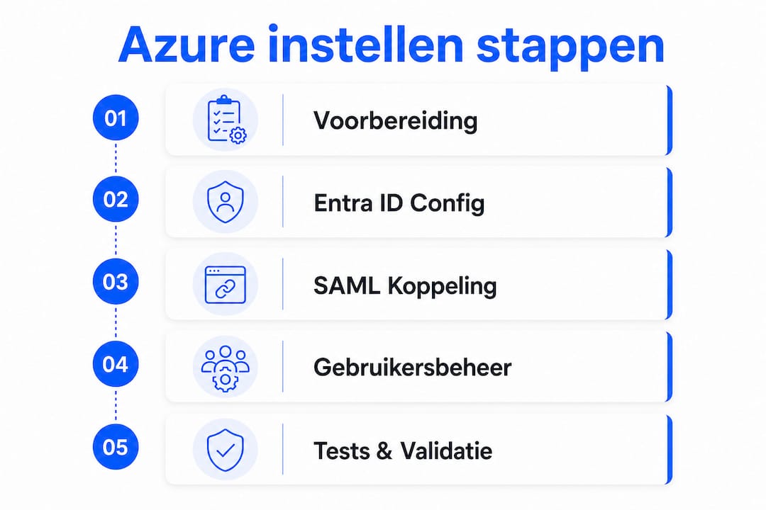 Overzichtelijke infographic: zo stel je Azure for Education stap voor stap in