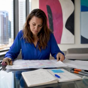De IT-manager is bezig met het opstellen van een communicatieplan voor Teams.