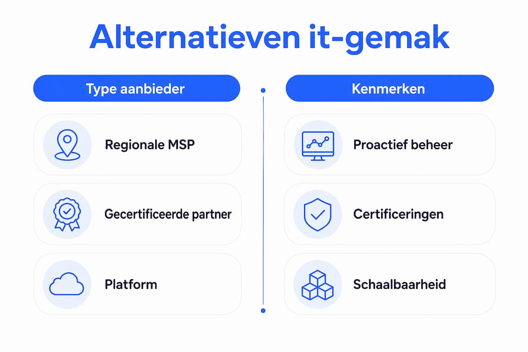 Overzicht: alternatieven vergeleken door it-gemak.nl
